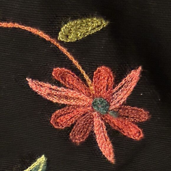 Women’s BFA Classics Embroidered Black Jacket. Floral Designs In Multicolor XL - Picture 15 of 15